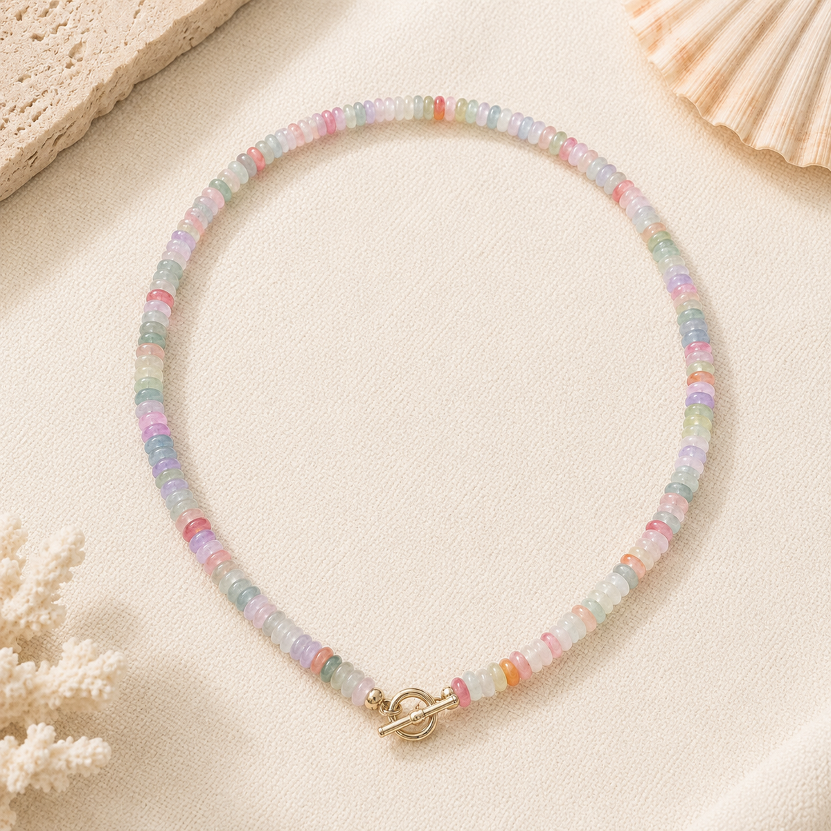 Multicolored pastel necklace
