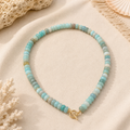 Multicolored turquoise bead necklace