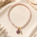 Light pink stone necklace