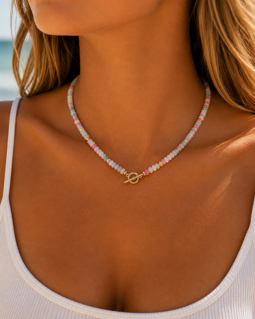 Multicolored pastel necklace