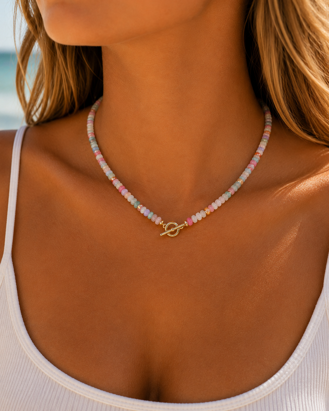Multicolored pastel necklace