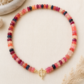 Multicolored amazonite stone necklace
